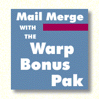 Mail Merge With The Warp Bonus Pak